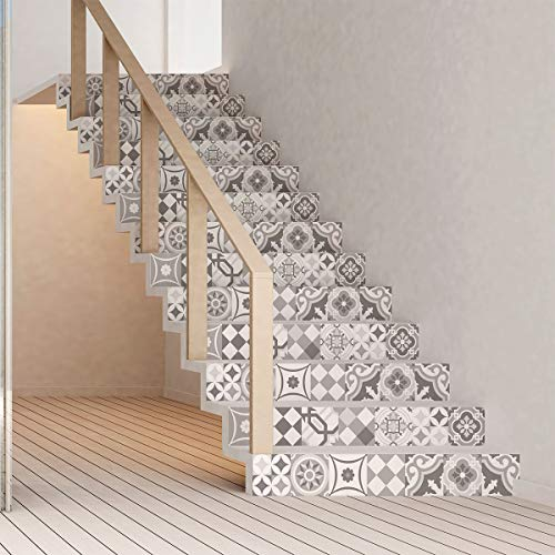 Ambiance Sticker Treppenaufkleber, zum Abziehen und Aufkleben, Alamo, Dekorative, Entfernbare Aufkleber für Treppen – 2 streifen à 15 cm x 105 cm