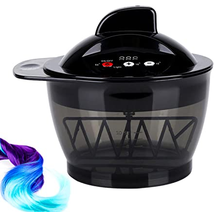 Haarfarben-Mischschalen, 320 ml elektrische Haarcreme-Mischschalen für Haarfarbe, Haarbleiche, Haarfärbemittel, Färben, Haartönungsschalen mit wiederaufladbarem USB- und LCD-Zeitdisplay