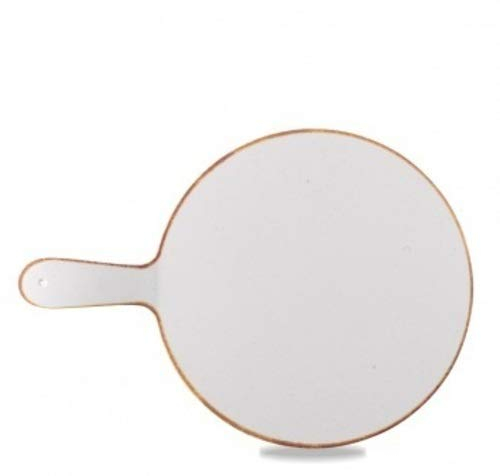 CHURCHILL Stonecast Melamine Round Handled Paddle Board 32x32cm zweifarbig Hingucker Grau Blau Blue Grey Speiseteller, Teller Servierteller Pizzateller Pizzeria