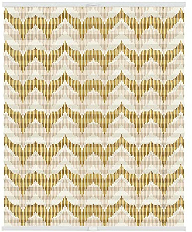 Lichtblick Plissee Klemmfix mit Motiv, ohne Bohren, Verspannt, Blickdicht, Lichtdruchlässig, Made in Germany, Julia Schumacher, Boho Zig Zag - Gelb 90 x 130 cm (B x L)
