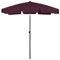 vidaXL Sombrilla de Playa, Parasol Toldo Protector Decorativo, Refugio Solar, Paraguas para Jardín Patio Terraza Exterior, Rojo Burdeos 180x120 cm
