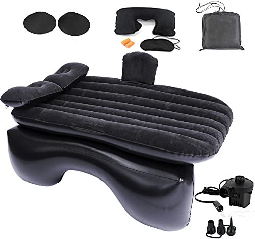 Icelus Auto Matratze SUV Luftmatratze with Luftpumpe 140 * 89 * 15 cm Aufblasbare Camping Kombi Luftbett für Auto Rücksitz Dickere Kofferraum Matratze Bett für Camping Outdoor Traveling
