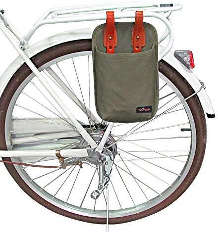 Tourbn TOURBON Canvas Leather Bike U Lock Holster Cycling Bag for Frame Pump Holder