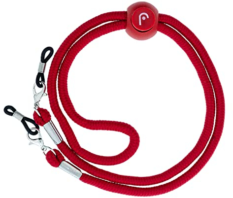 DIDINSKY Strapazierfähiges Nylon-Lesebrillenband. Einstellbare Länge mit Blockierclip. Red - STRAPS