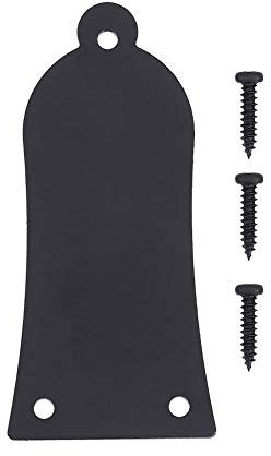 3-Loch Metallglockenförmige Gitarren-Halsstababdeckung Les Paul Halsstababdeckung für Epiphone LP Les Paul E-Gitarre(Schwarz)