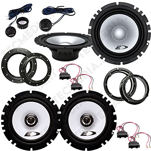 Kit 6 Casse Altoparlanti Alpine compatibile con Volkswagen Golf 5 (V) 2003-2008 Kit Anteriore e Posteriore con Adattatori e Connettori Inclusi