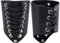 GORGECRAFT 2 STÜCKE Leder Armschienen Gauntlet Armschützer Mittelalterliche Armschienen Leder Armschützer Unisex Ledermanschetten Armschützer Schmuck Kostüm Kit Für Herren (Schwarz)