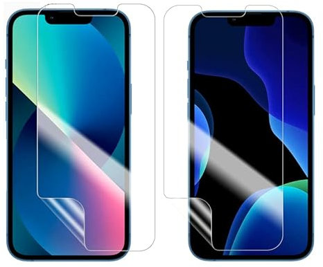 SILCOSTAR Plastic Screen Protector For Apple iPhone 13 /iPhone 13 Pro/iPhone 14 (6.1) -Ultra HD Clear LCD Screen Protector Guard Cover - 2 Pack