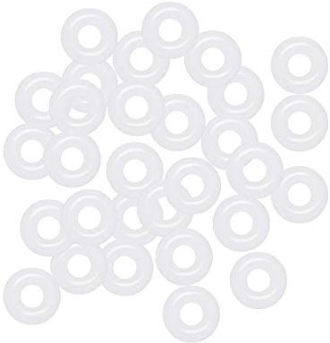 BodyJewelryOnline 12 mm O-Ring weißer Gummi perfekt für Tunnel Plugs und Tapers, auch für jeden Piercing-Halter, Augenbrauen, Labret, Industrie, Knorpel, 20 Stück