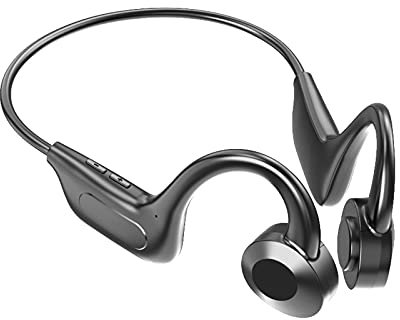 SOONHUA Knochenleitungs-Kopfhörer, Bluetooth 5. 1 kabellose offene Ohr-Kopfhörer mit Mikrofon-Unterstützung TF-Karte, zum Laufen, Radfahren, Fahren, Fitnessstudio