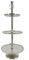 DARO DEKO Metall Etagere 3 Etagen Silber 43 x 100cm Essen Anrichten Präsentieren Dekorieren Obstschale