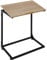 tectake Beistelltisch in C-Form, Laptoptisch mit neigbarer Tischplatte aus Holz mit Stopper, Industrie-Design, 55 x 35 x 66,5 cm, schwarzes Metallgestell (Industrial Holz hell, Eiche Sonoma)