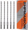 HPMAISON SDS Plus Rotary Hammer Drill Bit Set 6mm x 210mm, 5PCS Cross Drill Bits Hammer Impact Drill Bit 4-Cutter Carbide Tips for Drilling Stone, Concrete, Brick Wall, Cement, Masonry
