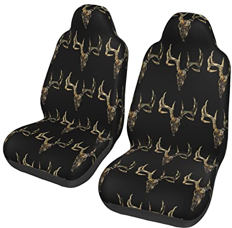 452 Autositzbezüge, Jagd Hirschkopf Camoflauge Universal Sitzbezüge Saubere Wasserdicht Sitzschoner Für Autos Vordersitze Fahrersitz