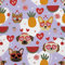 HEKO PANELS Stoff Oxford Wasserdichte Meterware Canvas-Stoff Polyester Stoff Zum Nähen Nähstoffe Dekostoffe Wasserabweisend Blickdicht Hunde 1 Meter 155 x 100 cm