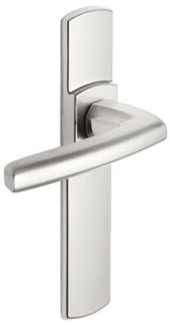 Vachette Set de Poignée de Porte sur Plaque SCULT - Version Bec de Cane pour Porte de Cuisine et de Salon - Entraxe 165 mm - Matériau Zamak Résistant - Garantie 10 Ans - Finition Diamant Noir