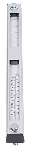 Aramox Oil Tank Level Indicator, Easy Installation Temperature Tester 0.1~0.15MP Liquid Level Meter Wide Application -Free With Self-Sealing Valve for Water Glycol