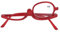 Rote Lupe Makeup Brille Augen Make-up Brille Einzellinse Drehbare Make-up Wesentliche Werkzeug für Frauen, Lesebrille(+3.00)