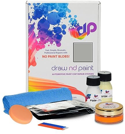 DrawndPaint Ausbesserungslack Lackreparaturset Kratzerentfernung Autolackreparatur Ausbesserung Steinschlägen Kratzern am Auto Lackstift geeignet für Hyundai Polar White - Rbc, S