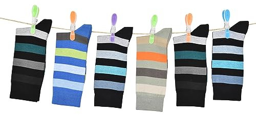 6 Paia Calze da Uomo Estive Colorate con Fantasia in Filo di Scozia - Cotone Elasticizzato - Made in Italy - Resistenti - Lunghe e Corte (39/42, Yandex)