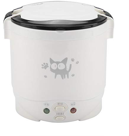 Haofy Olla Arrocera Portátil de 12V, 100W, 1L, Vaporera para Automóviles, Olla para Cocinar Arroz para Cuello Blanco, Estudiantes y Personas Solteras (Blanco)
