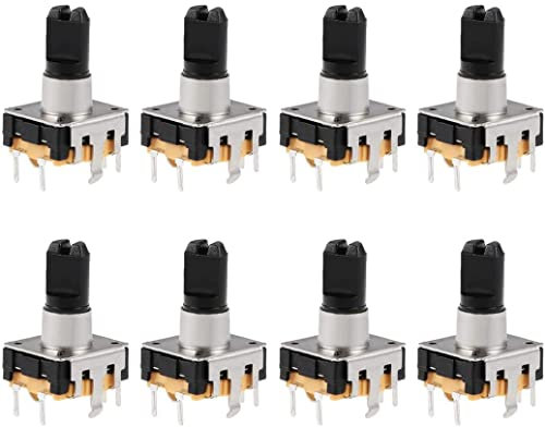 XYWHPGV 360-Grad-Drehgeber-Codeschalter Digitales Potentiometer EC12 5 Pins 14,3 mm D-Welle Orange 8 Stück(d4059 18098 de75d ff55c b3f9f 22642
