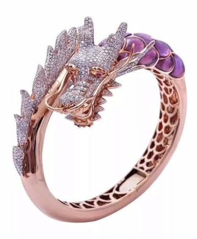 Jkapagzy Bague dragon 2024, bagues en cristal émaillé, bagues porte-bonheur, anneaux ouverts vintage chinois avec index gothique, bagues de déclaration de personnalité, cadeaux de bijoux dominateurs,