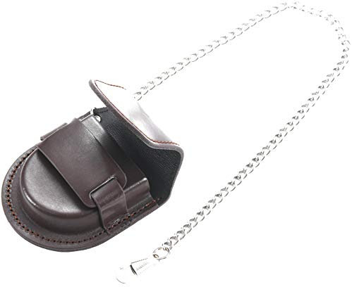 Simpls Vintage Leder Kette Taschenuhr Inhaber Aufbewahrungskoffer Box