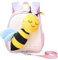 PROTAURI Rucksack Kinder für Mädchen, Kindergartenrucksack mit Brustgurt Kita Rucksack Leicht Karikatur Tier Reise Tasche für 2-6 Jahre (Lila Biene)