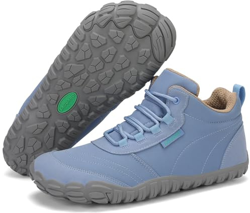SAGUARO Barfußschuhe Herren Barfuss Schuhe Damen Barfusschuhe Leicht Zehenschuhe Bequem Fitnessschuhe rutschfest Traillaufschuhe Barefoot Shoes mit Zero-Drop Sohle Himmel Blau,EU Gr.38