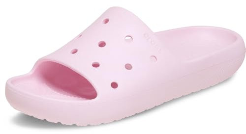Crocs Unisex Adults Classic Slide v2, Pink Milk, 7 UK Men/8 UK Women