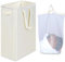 iEGrow Wäschekorb 75L, Wäschesammler Schmal mit Herausnehmbarer und Waschbarer Innentasche, Wäschekörbe Laundry Baskets mit Griffen für Waschküche, Schlafzimmer, Badezimmer (Beige)