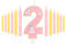 mciskin Pink 2nd Birthday Candle,Girl 2nd Birthday Decorations,Number 2 Candle for Cake,Party Candles,Pink Candles Yellow Cake Topper for Girls Birthday Party Decorations,Baby Showers Suppplies