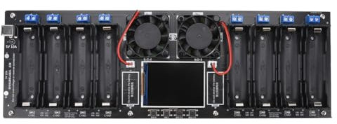 NONDK Module testeur de capacité de batterie au lithium 18650 8 canaux MAh MWh Module détecteur d'énergie de batterie numérique type C