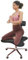 Bürostuhl mit Kreuzbeinen, Meditationshocker zum Sitzen, ergonomisch, verstellbar, für Kinder und Erwachsene, Kniestuhl, Schreibtisch mit Lendenwirbelstütze