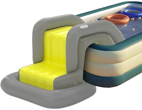 Yorajuy Toboggan Gonflable pour Piscine,Toboggan Aquatique pour Piscine - Toboggan Gonflable pour Piscine de fête,Parc Gonflable avec Toboggan Aquatique, Jouet de Piscine Amusant en Plein air pour et
