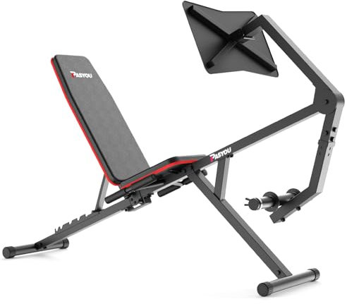 PASYOU Beinpresse Für Zuhause Mit 6 Verstellbaren Rückenlehnen,Maximale Kapazität & Hantelgewicht 100Kg Beinstrecker Beinbeuger Gerät Für Das Heim-Fitnessstudio Bein Trainingsgerät PM30