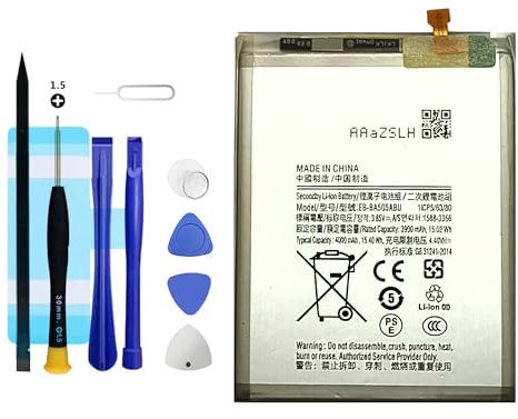 Vvuilsty EB-BA505ABU Ersatzakku für Galaxy A20 A30 A50,wiederaufladbare 0-Zyklen-Batterie kompatibel mit Samsung Galaxy A20 A30 A50 mit Reparaturwerkzeug-Kits