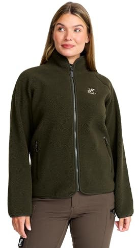 RevolutionRace Canyon Full-Zip Pile Fleece da Donna, Giacca in Pile da Esterno Perfetta per l'escursionismo, Forest Night, XL