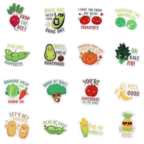 Puluole Vegetables and Fruits Fridge Magnets, 16 PCS Magnetic Sticker for Home Kitchen Refrigerator Office Locker Mailbox Decor,Housewarming Gifts for Friends