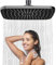 JINYOMFLY Pomme de Douche Pluie Grand 13 pouces, Tete de Douche Pluie Chute d'Eau, Pommeau de Douche Fixes Haute Pression, Tete de Douche Carré pour Salle de Bain, Stable ABS, 32cm (Gris)