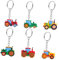 Yardwe 6 Pièces Porte-clés De Voiture Agricole De L'école Faveur De La Célébration Du Printemps Cotillons De La Ferme Course De Couverture De De Ferme Alliage De Zinc