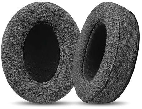 Almohadillas de repuesto compatibles con auriculares Sony WH-1000XM3, almohadillas de tela de algodón, color negro