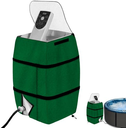 HOVCEH Couvercle de Pompe de Chauffage de Spa, Housse de Pompe de Chauffage, Convient à Plusieurs Marques de Baignoires/Piscines Extérieures (Vert)