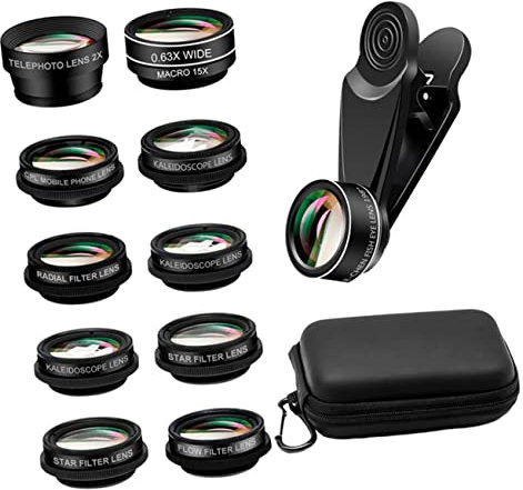 DIYEAH 1 Set Obiettivi Esterni per Fotocamera Smartphone Lenti Grandangolari e Macro Compatibile con Telefono per