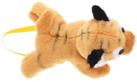HONITANO Niedliches Tiger Plüschtier Schulterfigur Kleine Stehende Tigerpuppe aus Weichem Plüsch Kleiner Kuscheltier für Dschungelparty Gastgeschenke und Reise