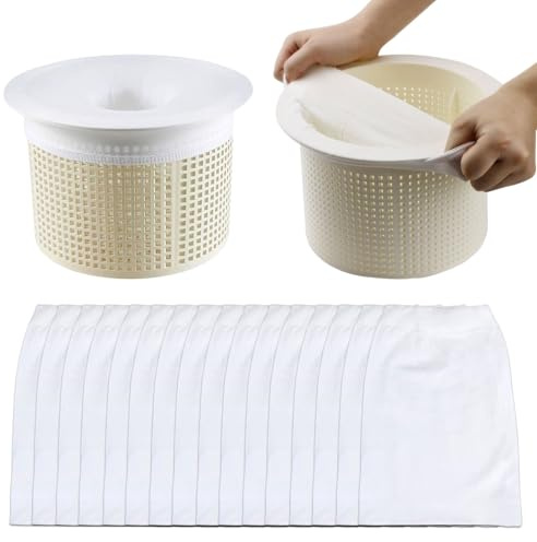 HUQINXIN 30 Calzini Skimmer per Piscina, Filtro Skimmer, Calze da Filtro per Piscina Nylon Riutilizzabile Filtro Skimmer Piscina Elastico per Rimuovere Detriti, Foglie, Olio, Capelli