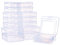 BENECREAT 27 PACK Mixed size Rectangle Mini Clear Plastic Bead Storage Containers Box Case with lid for Items,Pills,Herbs,Tiny Bead,Jewerlry Findings, and Other Small Items