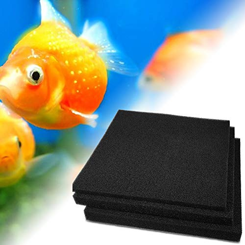 Garosa Fish Tank Aquarium Filter Biochemical Sponge Cut-To-Fit Foam Pad Koi Sump Replacement Reef Filtration Cotton Compatible(50x50x5cm)