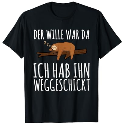 Lustige Faule Schlafende Tiere - Büro Sprüche Schlafendes Faultier Sarkasmus Morgenmuffel Langschläfer T-Shirt